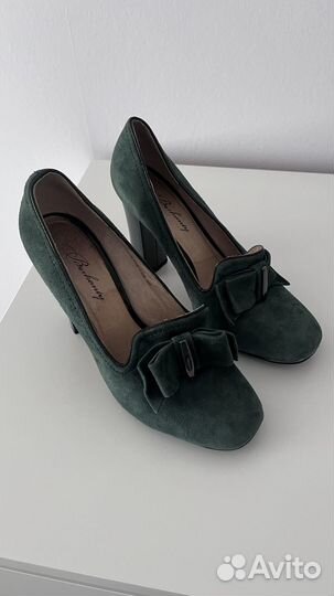 Туфли на каблуке замша Berkonty