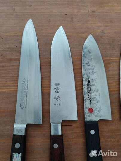 Японские ножи кованые, дамаск, ламинат, мисоно