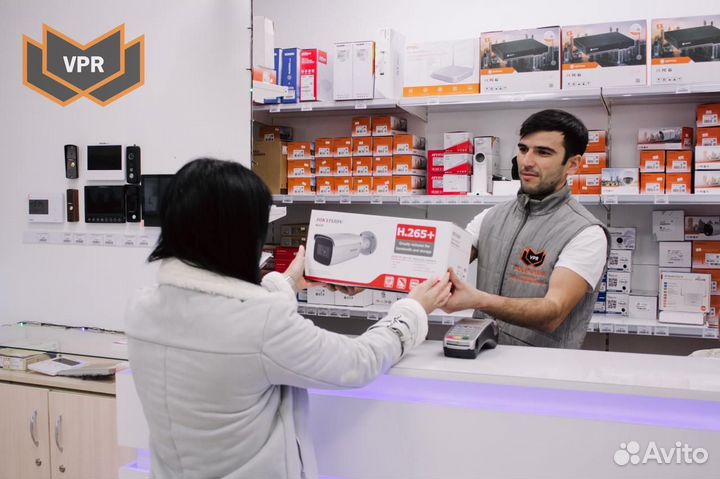 Камера видеонаблюдения с установкой