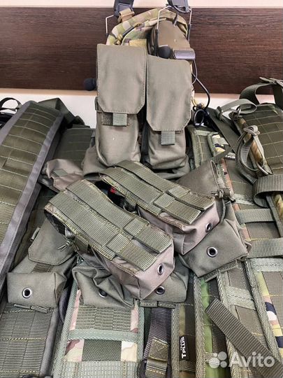 Подсумок под два магазина ак (Олива)