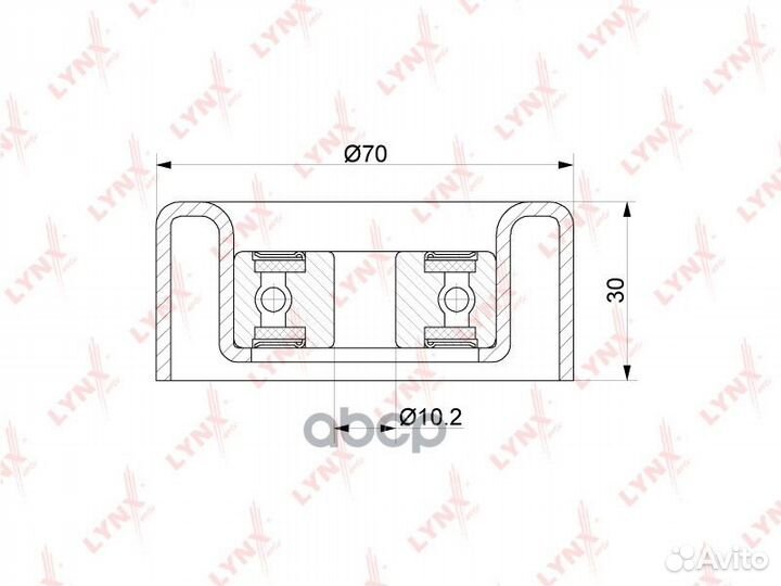 Ролик поликлинового ремня направляющий PB-7240