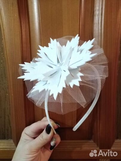 Снежинка ободок