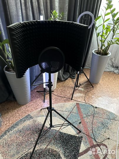 Акустический экран, стойка, поп фильтр