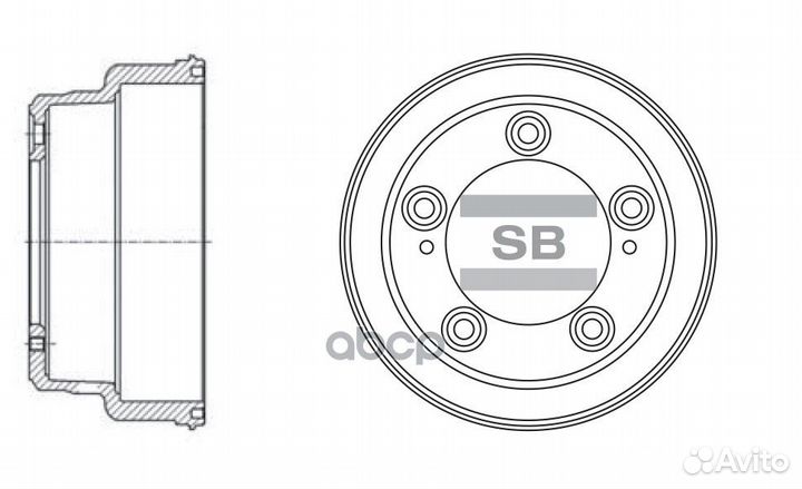 Барабан торм. hyundai porter SD1033 Sangsin brake