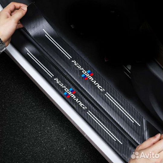 Наклейки на пороги m performance bmw