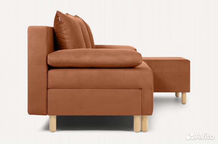 Диван угловой Амрано Velvet Ginger