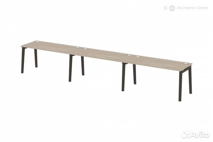 Стол-бенч линейный на деревянных опорях Onix wood