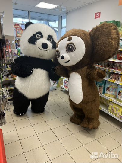 Ростовая кукла Панда и Чебурашка
