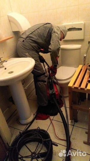 Устранение засоров, прочистка канализации