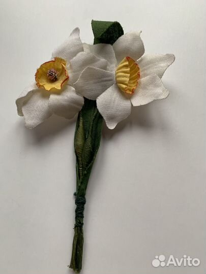 Брошь пришивная СССР текстиль