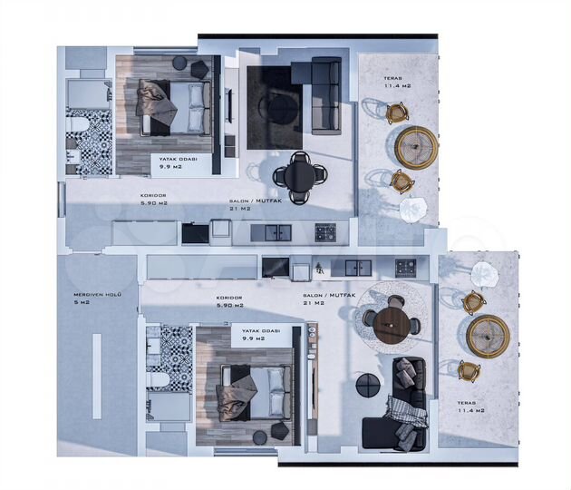 2-к. квартира, 53 м² (Кипр)