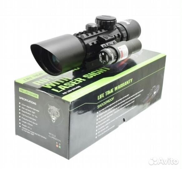 Оптический прицел 3-10х42 с подсветкой и лцу Новый