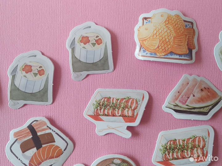 Наклейки стикеры еда