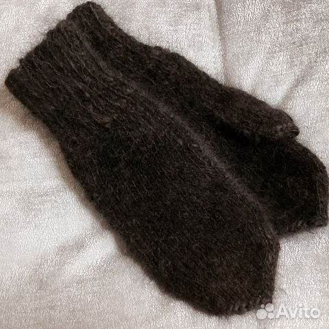 Мужские варежки из собачьей шерсти