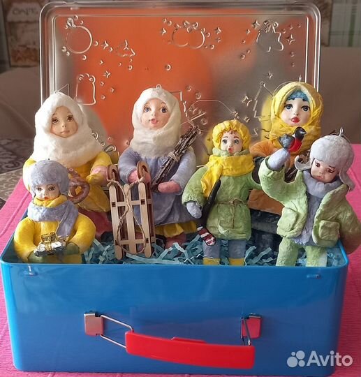 Ватные елочные игрушки