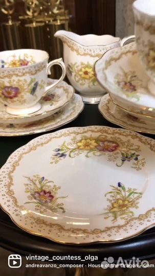 Чайные тройки фарфор Англия