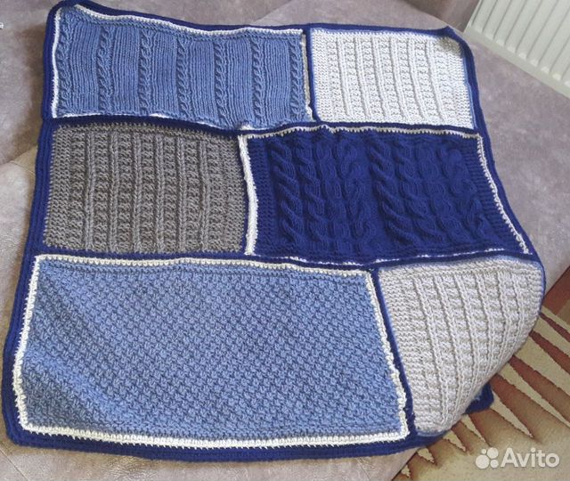 Плед детский вязаный ручная работа