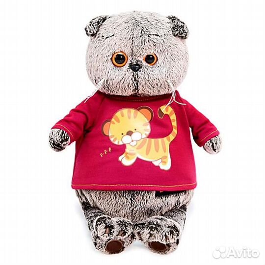 Мягкая игрушка 'Басик' в футболке с принтом 'Тигрё