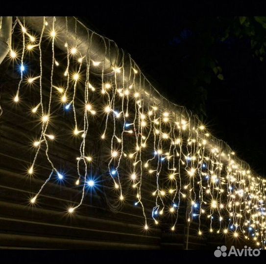 Гирлянда уличная занавес новогодняя