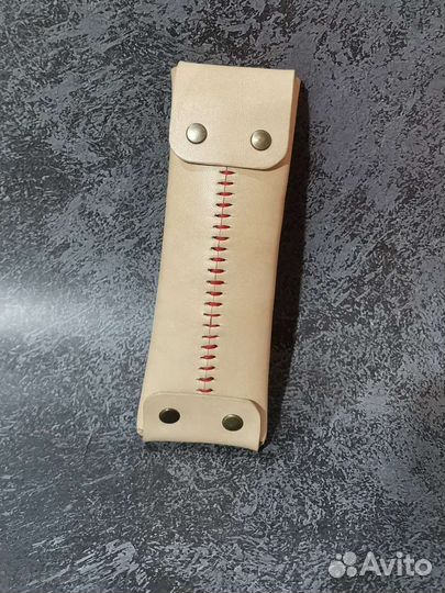 Пенал для ручек или очков из натуральной кожи