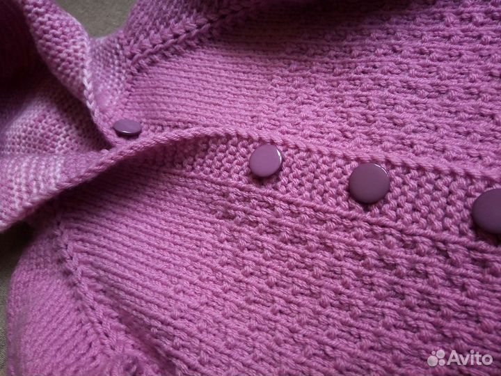 Вязанная кофта с капюшоном детская
