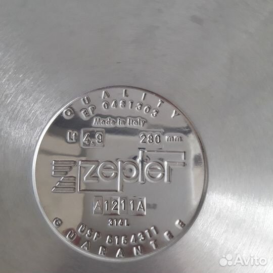 Сотейник Zepter, объем 4,9 л, диаметр 28 см