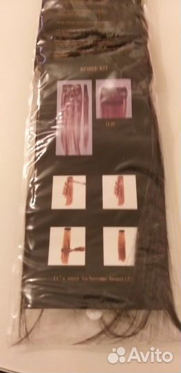 Накладные волосы на заколках,хвост,резинки для вол