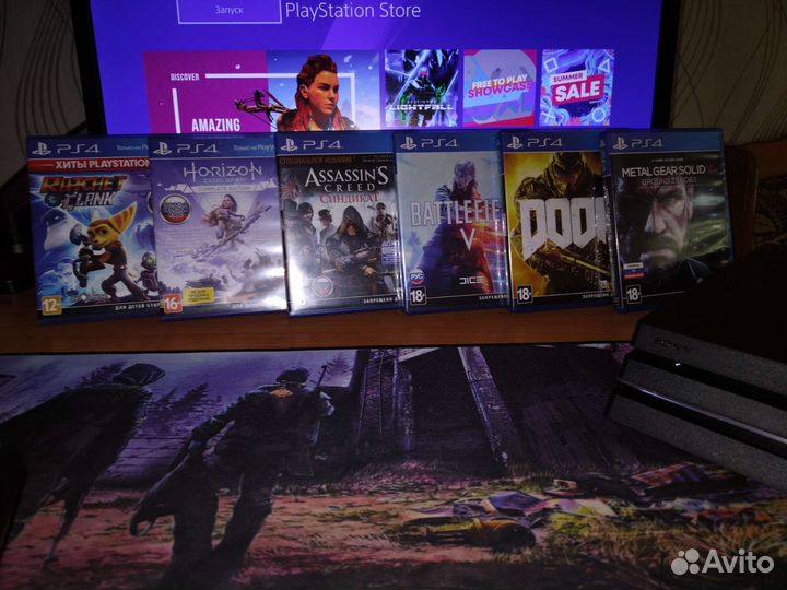 Sony PlayStation 4 Pro + 6 дисков