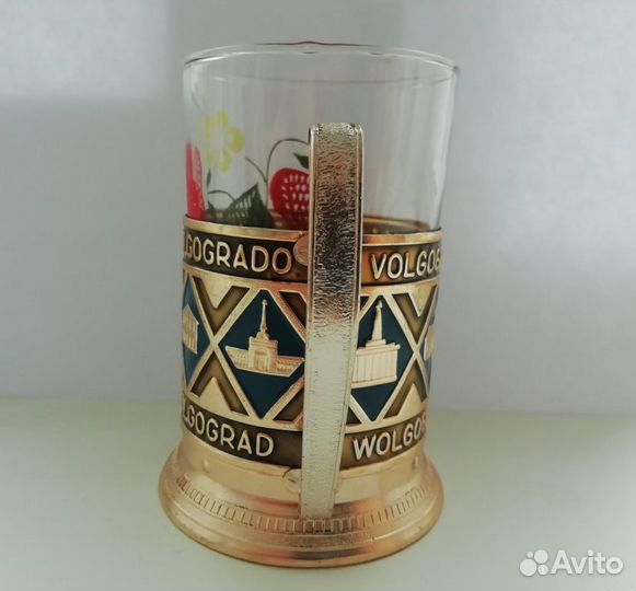 Подстаканник + стакан, СССР