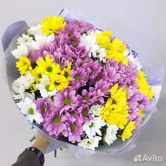 Букет хризантем 15 шт доставкой Иркутск