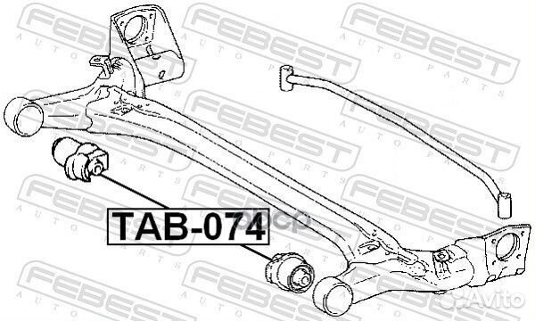 Сайлентблок задн балки toyota corolla CE120/NZE