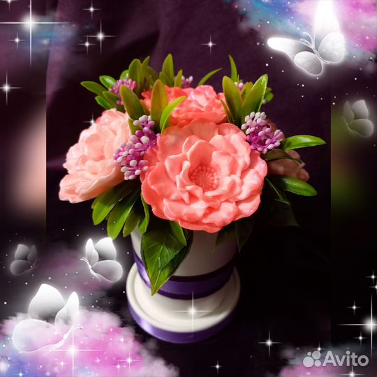 Букет из мыла ручной работы