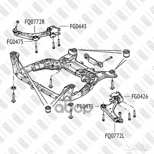 FQ0772R рычаг передней подвески правый land RO