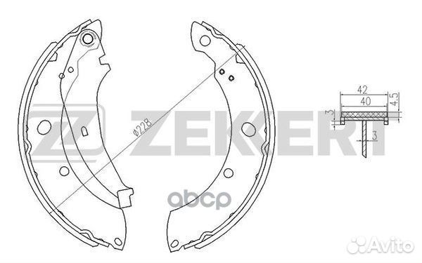 Колодки торм. бараб. задн. Chrysler PT Cruiser