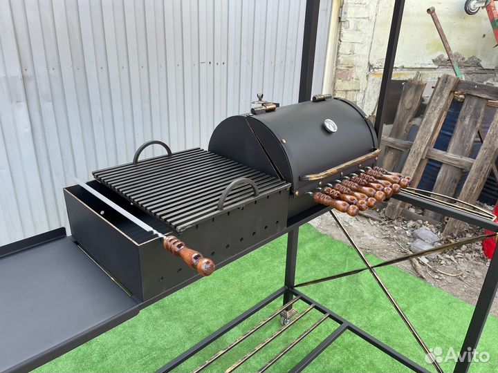 Гриль-барбекю №0556/34 с навесом и мангалом 4 мм