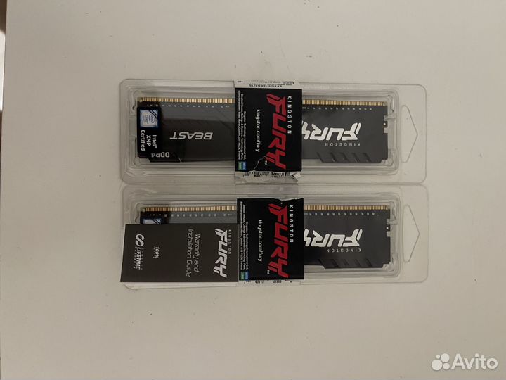 Оперативная память ddr4 fury beast 16gb 3200mhz