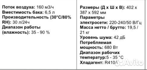 Осушитель воздуха в аренду