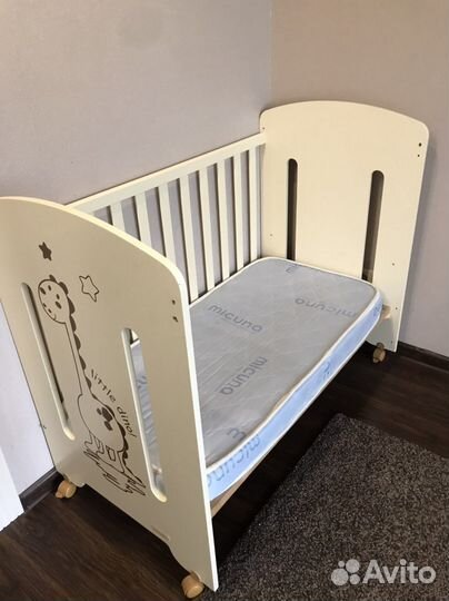 Кровать детская 120 60 micuna слоновая кость