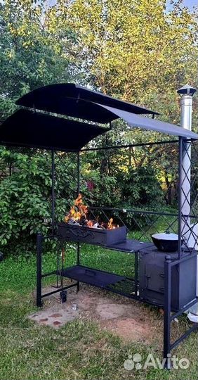 Мангал с крышей