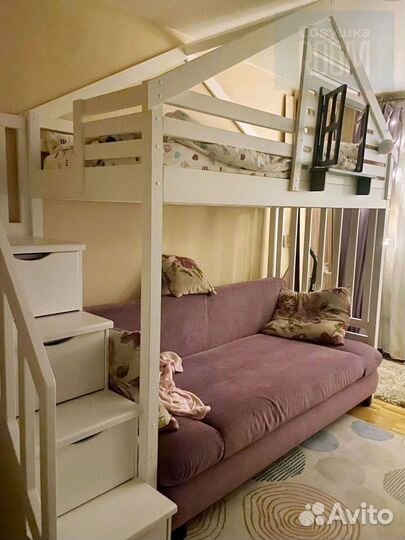 Двухъярусная кровать экологичная