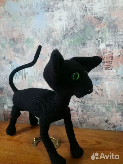 Кот ориентал вязаный