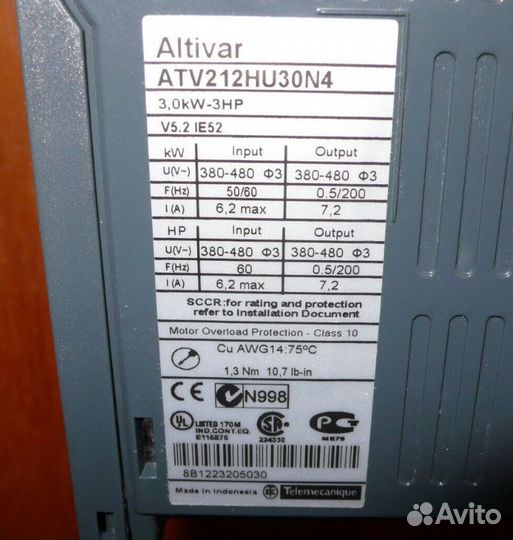 Преобразователь Schneider Electric ATV212HU30N4