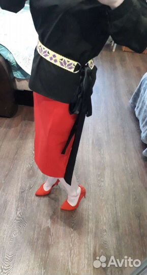 Пояс ручной работы, вышивка крестом