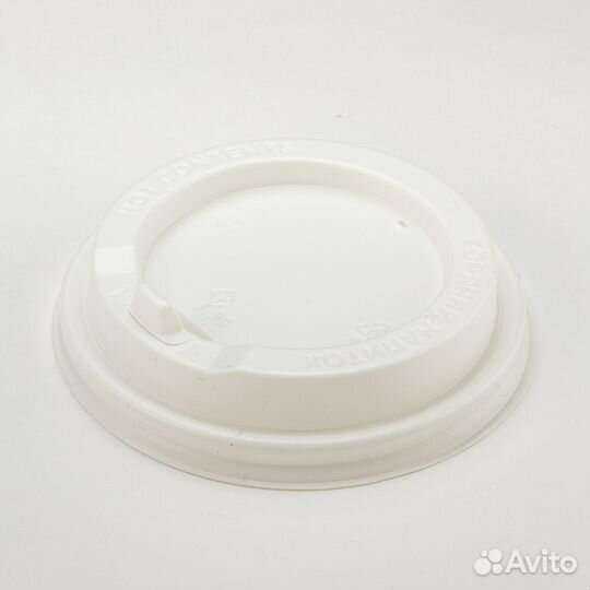 Крышка к стаканам 300-500мл белая d90мм с откидны