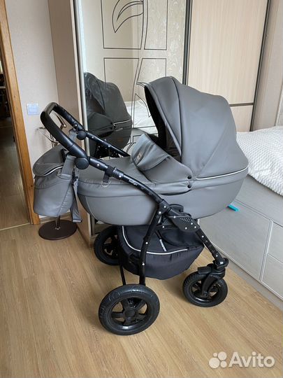 Коляска 2 в 1 Indigo экокожа