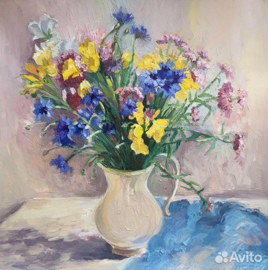 Картина маслом Луговые цветы