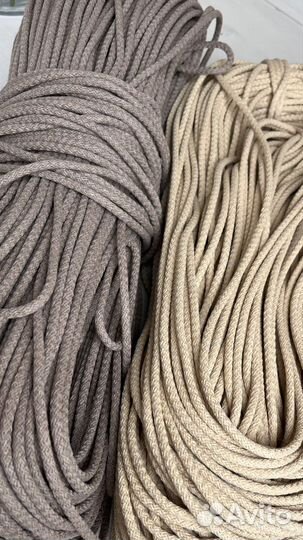 Хлопковый шнур 5 мм с сердечником для шитья