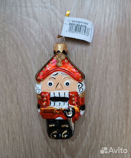 Елочная игрушка Щелкунчик стекло