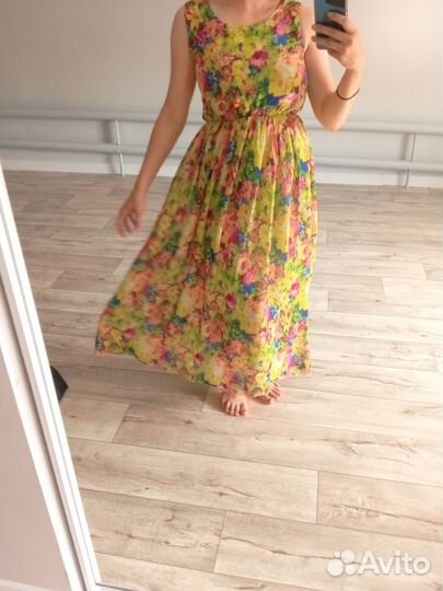 Длинное летнее платье