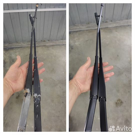 Порошковая покраска поводков дворников